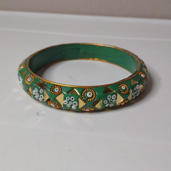 Large Green India Bangle - Picture 6 of 15